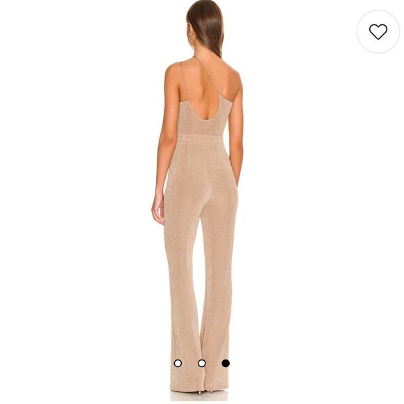 Misha Women's Brown Metallic Cowl Neck Jumpsuit Size 2 (stretchy) NWT - Picture 3 of 9